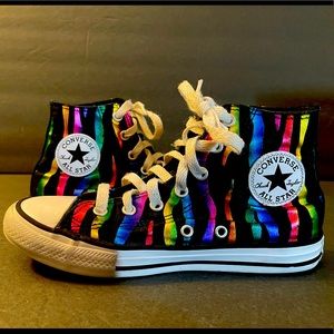 CHUCK TAYLOR ALL STAR RAINBOW ZEBRA HIGH-TOP SNEAKERS - KIDS'